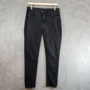 Seven7 Tummyless Jeans Women's 8 Black Denim Cotton‎ Stretch Mid-Rise Skinny Leg